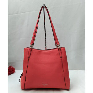 Kate Spade Coral Leather Double Handlse Shoulder Bag